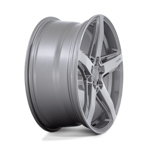 Niche 1pc M270 Teramo 20x9.5 5x112 32 66.56 Anthracite Brossé Teinte Visage Transparent