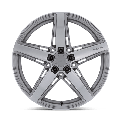 Niche 1pc M270 Teramo 20x9.5 5x114.3 25 70.7 Anthracite Brossé Teinte Visage Transparent