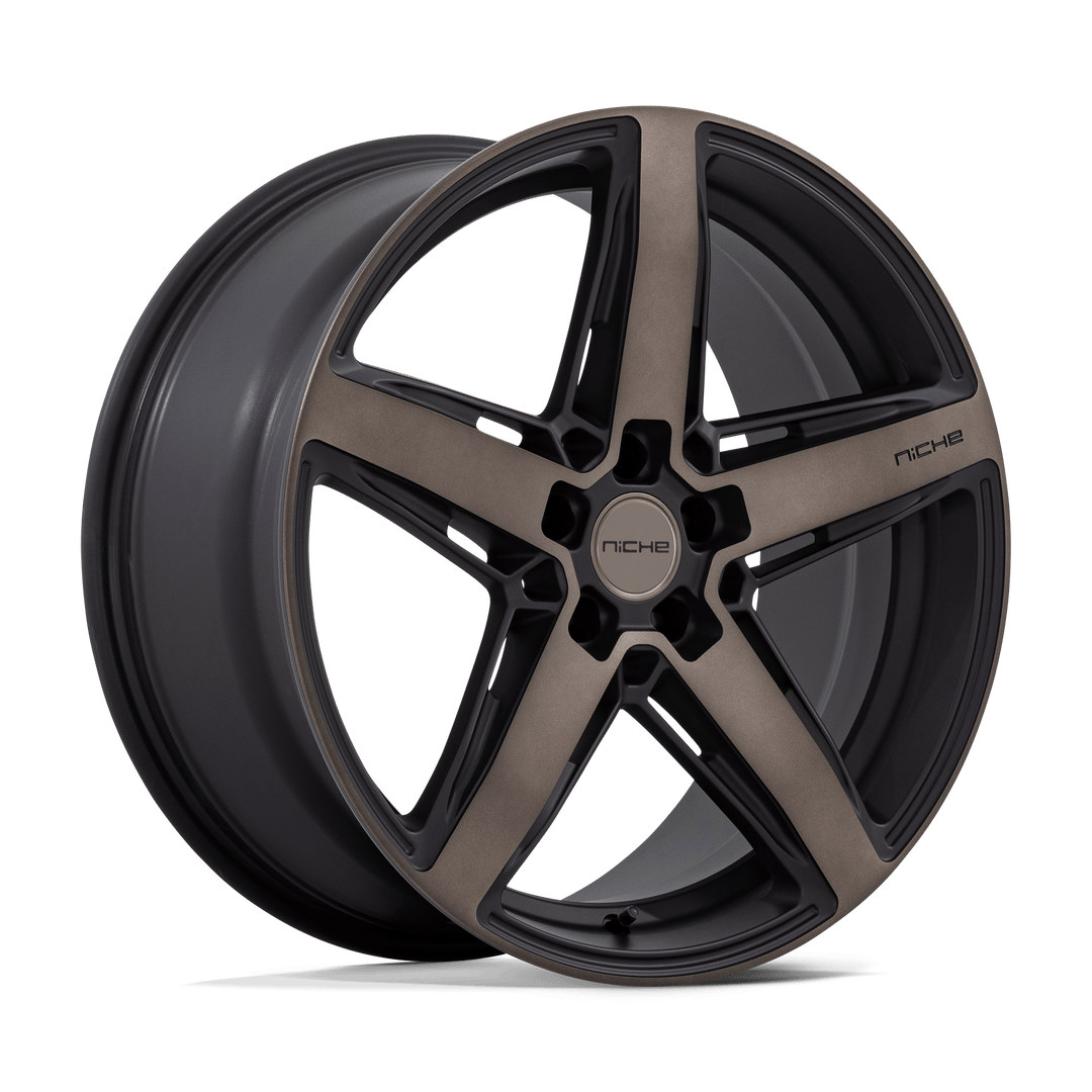 Niche 1 pièce M271 Teramo 20x9.5 5x114.3 25 70.7 noir mat avec Double teinte foncée