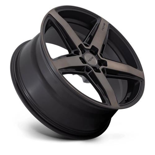Niche 1 pièce M271 Teramo 20x9.5 5x114.3 25 70.7 noir mat avec Double teinte foncée