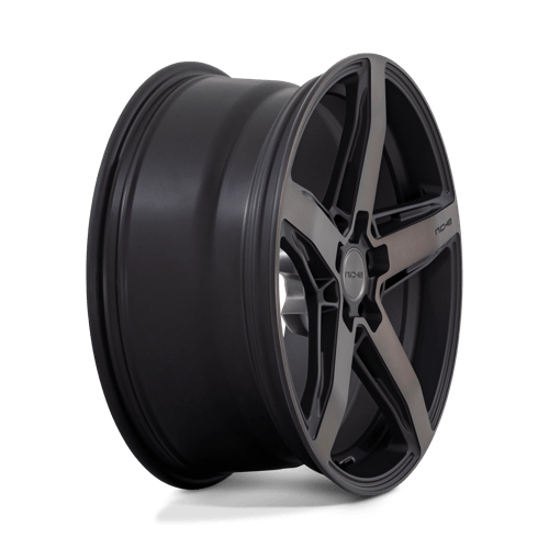 Niche 1pc M271 Teramo 20x9.5 5x114.3 35 72.56 Matte Black With Double Dark Tint Face