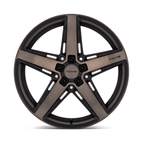 Niche 1 pièce M271 Teramo 20x9.5 5x114.3 25 70.7 noir mat avec Double teinte foncée