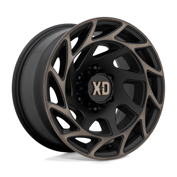 XD Wheels Xd860 Onslaught 20x10 5x127 -18 71.5 Noir Satiné Avec Teinte Bronze