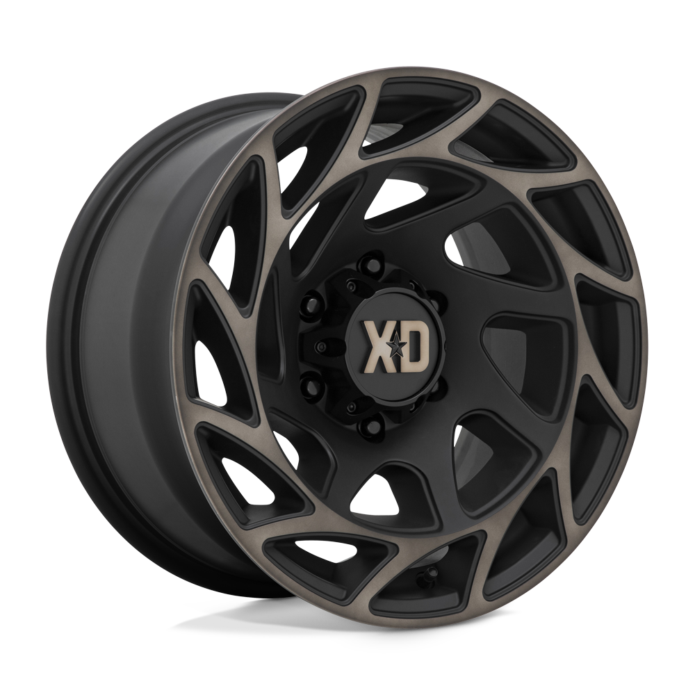 XD Wheels Xd860 Onslaught 20x10 8x165.1 -18 125.1 Noir satiné avec teinte bronze