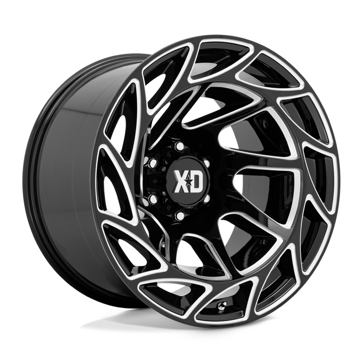 XD Wheels Xd860 Onslaught 20x12 6x139.7 -44 106.1 Noir Brillant Fraisé