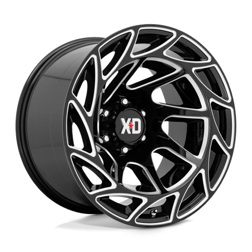 XD Wheels Xd860 Onslaught 20x12 6x139.7 -44 106.1 Noir Brillant Fraisé