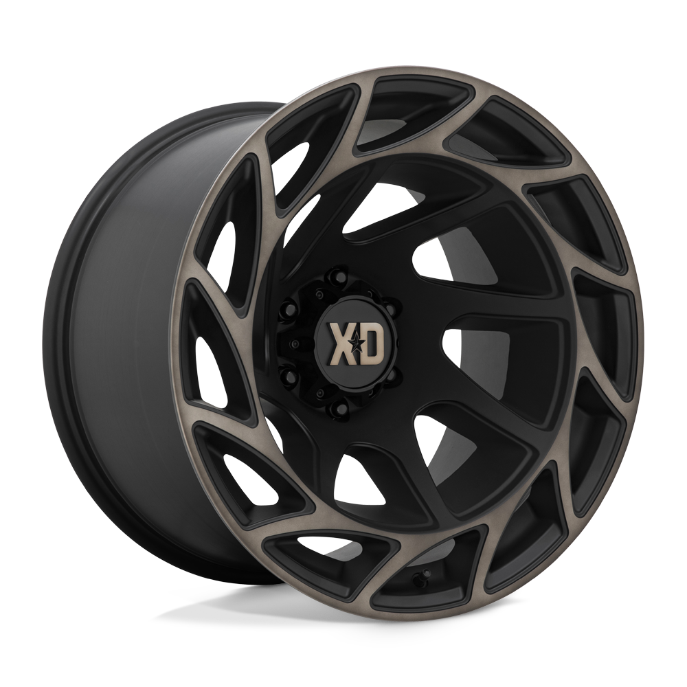 XD Wheels Xd860 Onslaught 20x12 6x139.7 -44 106.1 Noir satiné avec teinte bronze