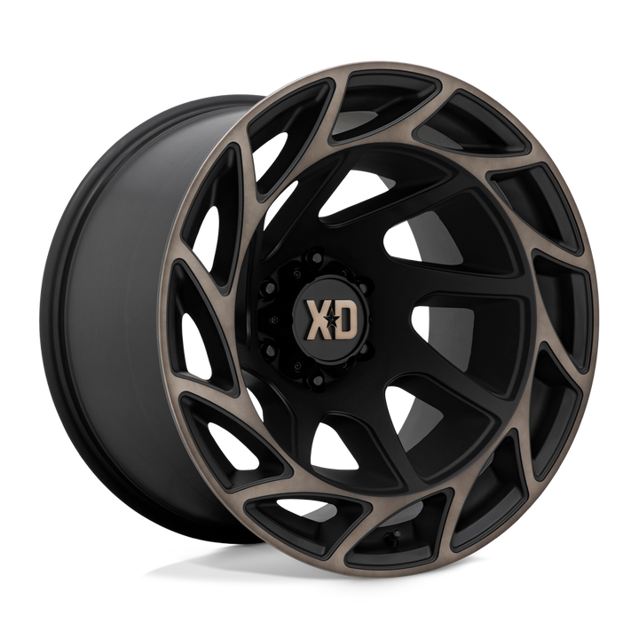 XD Wheels Xd860 Onslaught 20x12 6x139.7 -44 106.1 Noir satiné avec teinte bronze