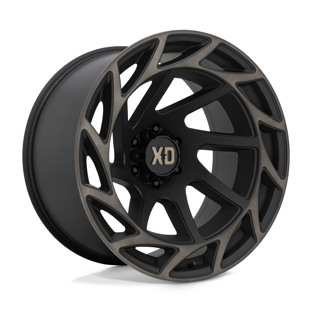 XD Wheels Xd860 Onslaught 22x12 6x139.7 -44 106.1 Noir satiné avec teinte bronze