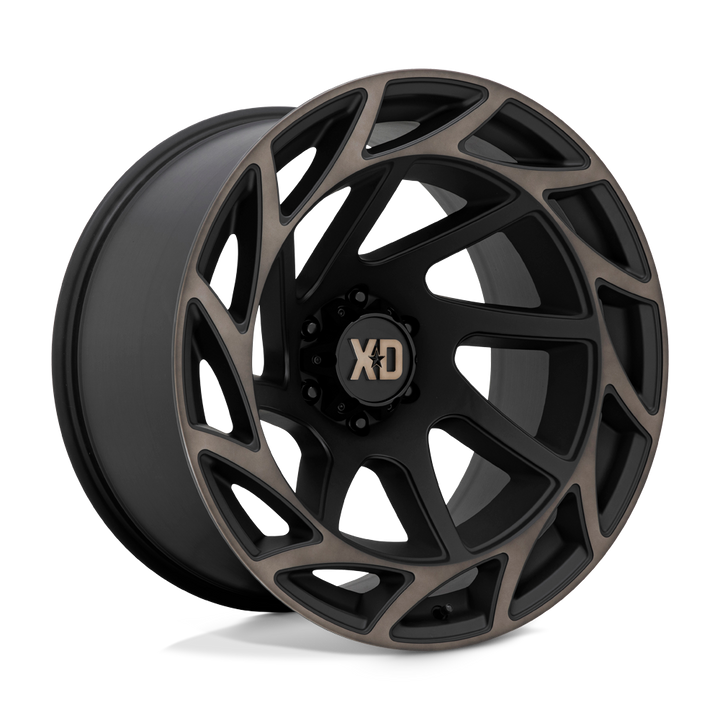 XD Wheels Xd860 Onslaught 22x12 6x139.7 -44 106.1 Noir satiné avec teinte bronze