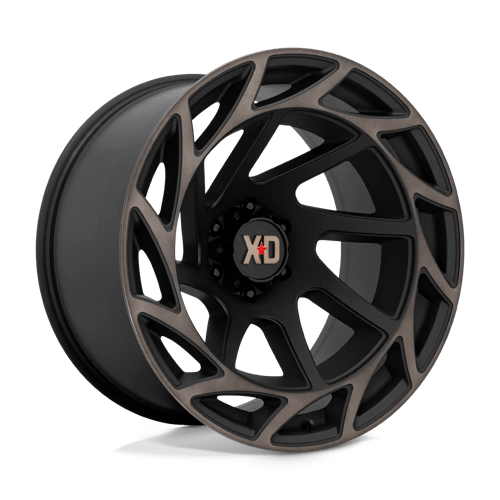 XD Wheels Xd860 Onslaught 22x12 6x139.7 -44 106.1 Noir satiné avec teinte bronze