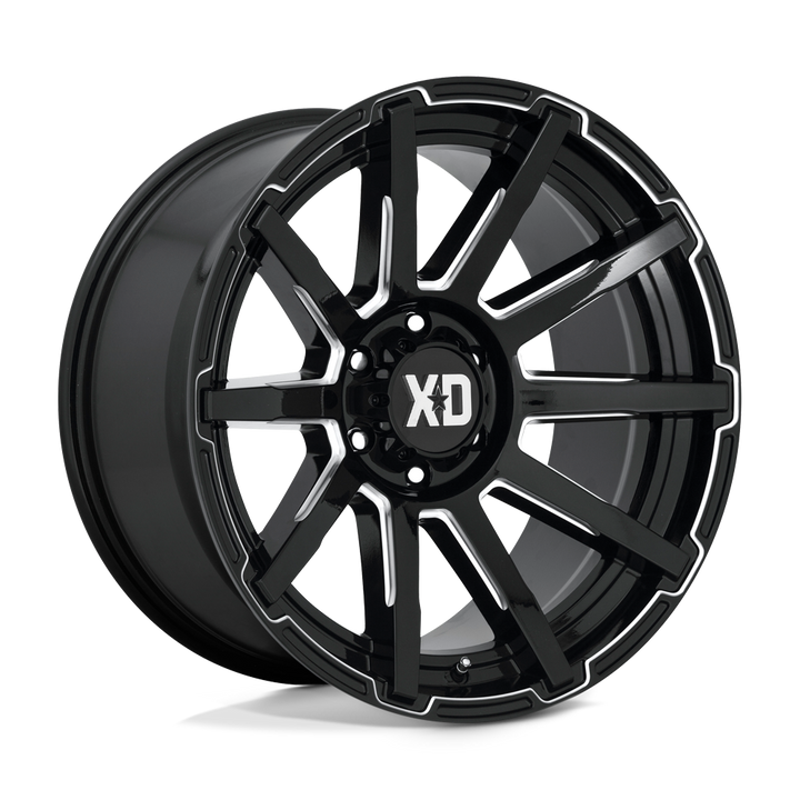 XD Wheels Xd847 Outbreak 17x8 5x114,3 35 72,56 Noir Brillant Fraisé