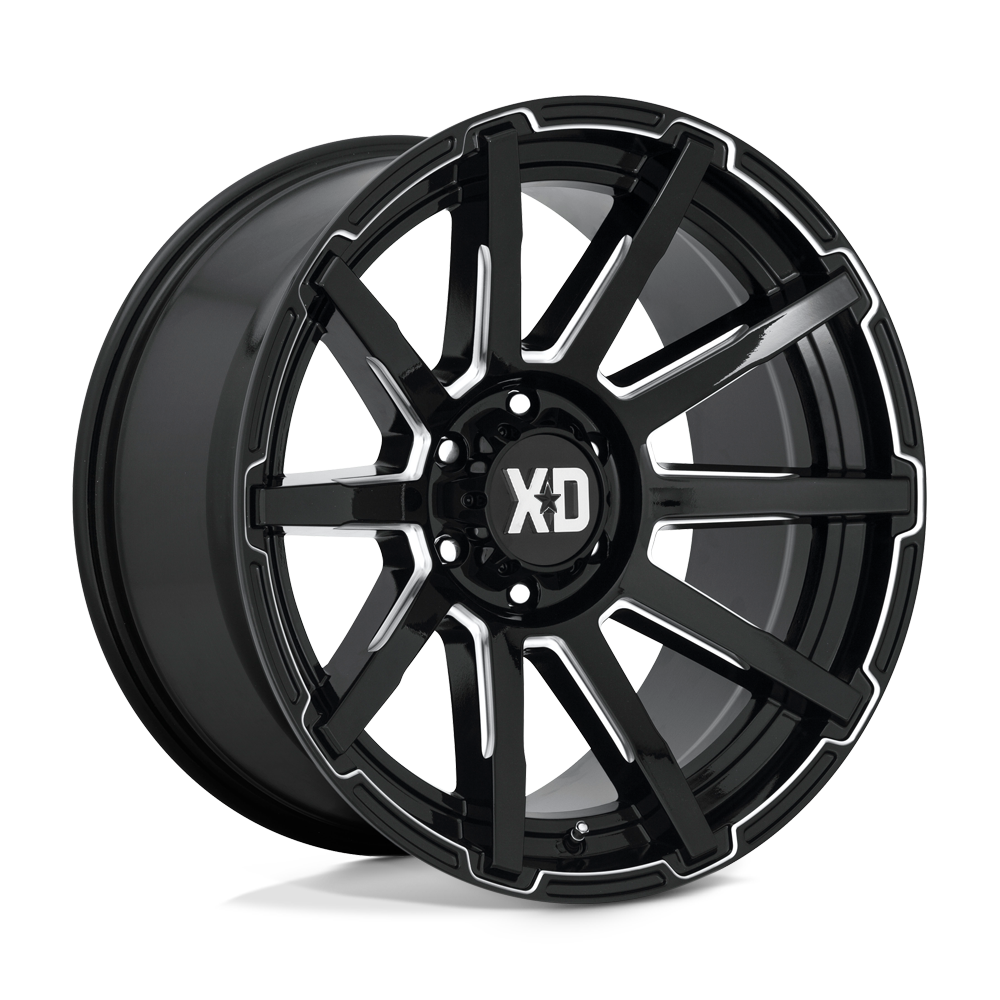 XD Wheels Xd847 Outbreak 20x9 5x150 30 110.1 Noir Brillant Fraisé