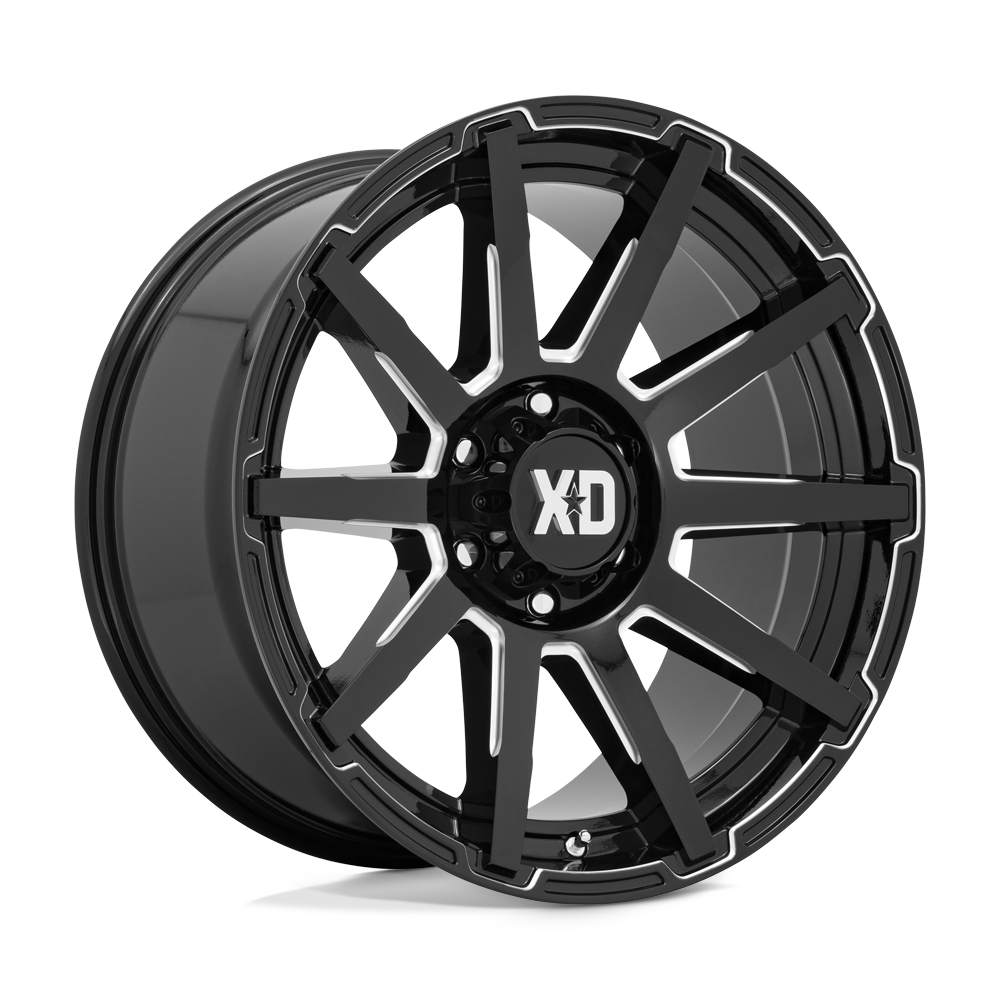 XD Wheels Xd847 Outbreak 20x10 6x135 12 87.1 Noir Brillant Fraisé