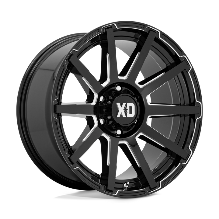 XD Wheels Xd847 Outbreak 20x10 6x135 12 87.1 Noir Brillant Fraisé