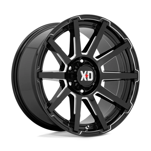 XD Wheels Xd847 Outbreak 20x10 6x135 12 87.1 Noir Brillant Fraisé