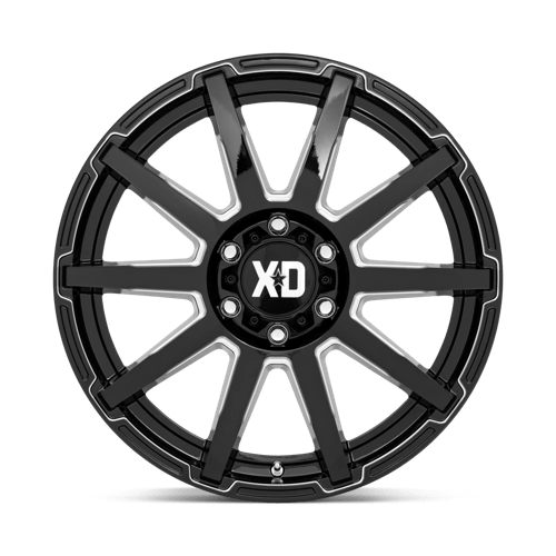 XD Wheels Xd847 Outbreak 20x10 6x135 12 87.1 Noir Brillant Fraisé