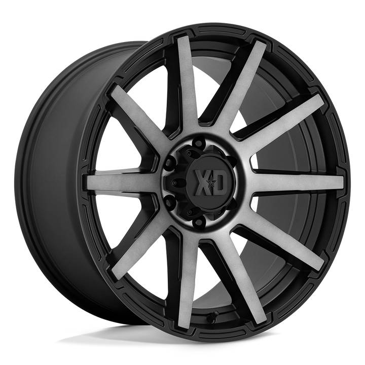 XD Wheels Xd847 Outbreak 22x10 8x180 -18 124.2 Satin Black With Gray Tint