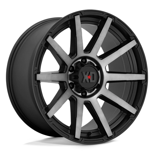 XD Wheels Xd847 Outbreak 22x10 8x180 -18 124.2 Satin Black With Gray Tint