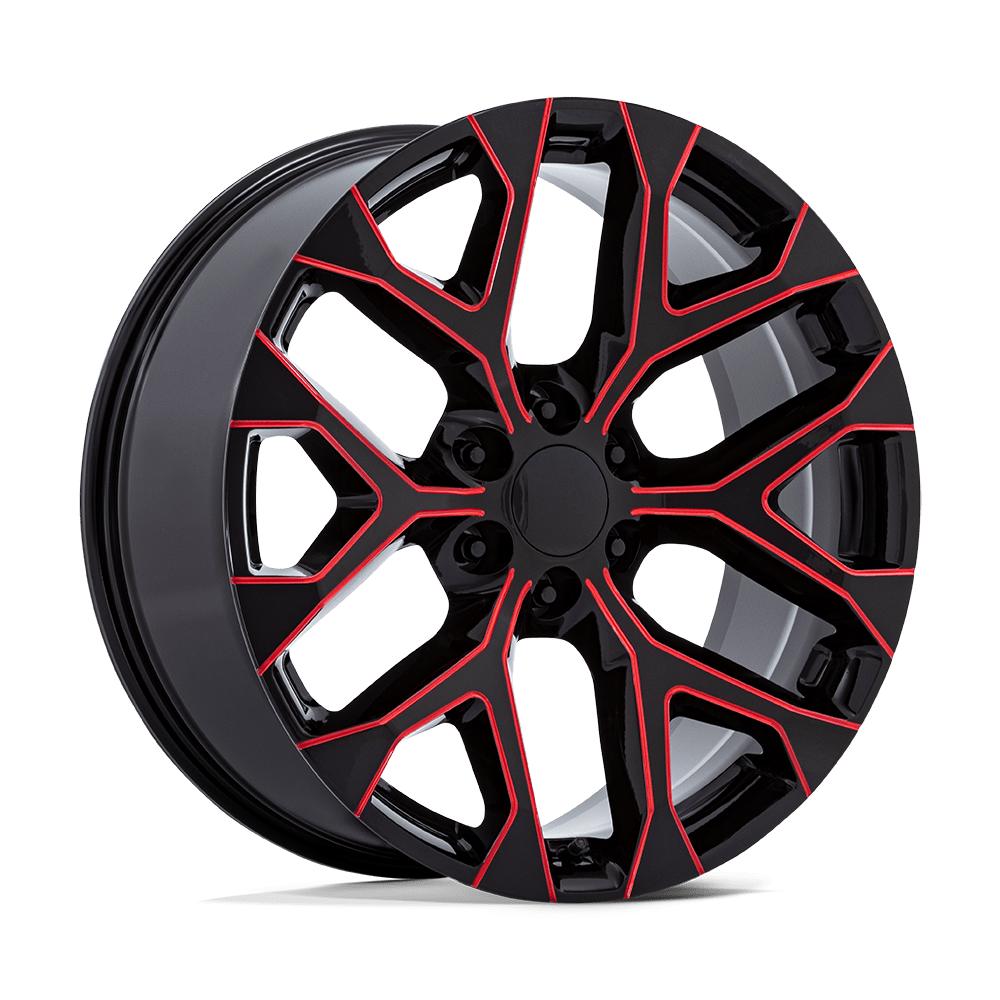 Performance Replicas Pr177 26x10 6x139.7 24 78.1 Gloss Black Red Milled