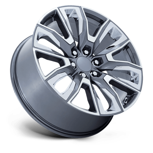 Performance Replicas Pr225 22x9 6x139.7 28 78.1 Gloss Gunmetal Machined With Chrome Accents