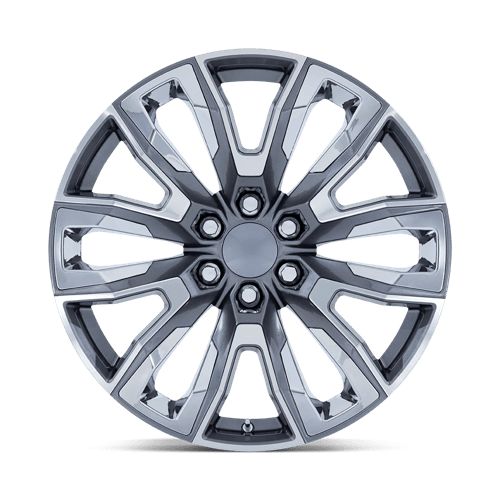 Performance Replicas Pr225 22x9 6x139.7 28 78.1 Gloss Gunmetal Machined With Chrome Accents