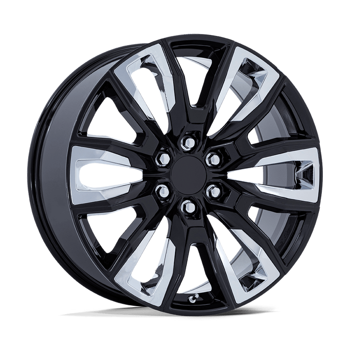 Performance Replicas Pr225 22x9 6x139.7 28 78.1 Gloss Black With Chrome Accents