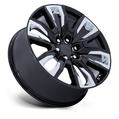 Performance Replicas Pr225 22x9 6x139.7 28 78.1 Gloss Black With Chrome Accents