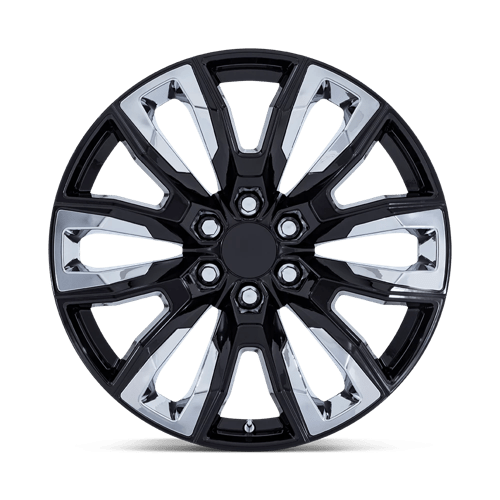 Performance Replicas Pr225 22x9 6x139.7 28 78.1 Gloss Black With Chrome Accents