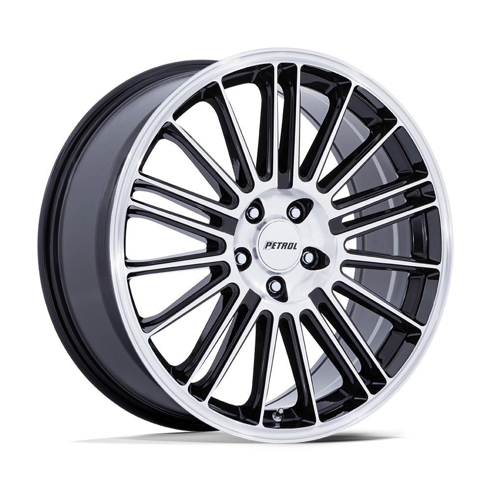Petrol Pe001 P1d 17x8 5x100 35 72.56 Gloss Black With Machined Face