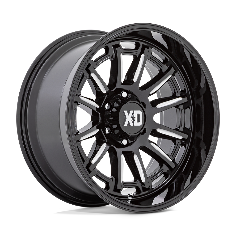 XD Wheels Xd865 Phoenix 20x9 5x150 18 110.1 Noir Brillant Fraisé