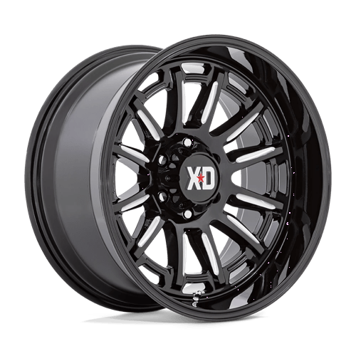 XD Wheels Xd865 Phoenix 20x9 5x150 18 110.1 Noir Brillant Fraisé