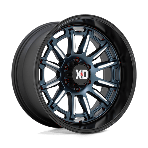 XD Wheels Xd865 Phoenix 20x9 6x139.7 0 106.1 Bleu métallisé fraisé avec lèvre noire