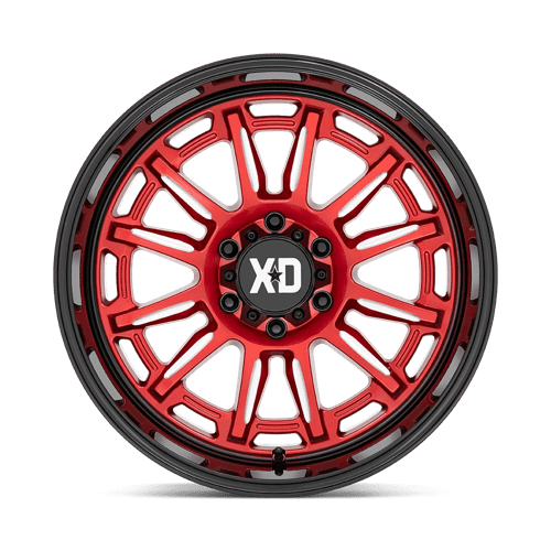 XD Wheels Xd865 Phoenix 20x9 6x135 18 87.1 Rouge Bonbon Fraisé Avec Lèvre Noire