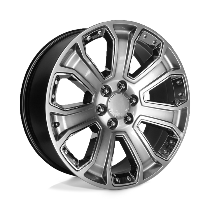 Performance Replicas Pr113 22x9 6x139.7 24 78.1 Hyper Silver Dark With Chrome Accents