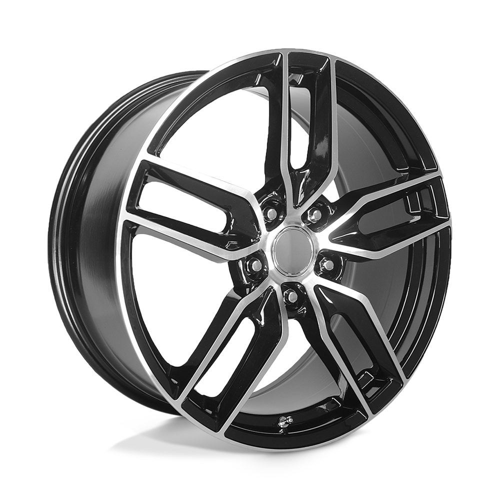 Performance Replicas Pr160 18x9.5 5x120.65 56 70.3 Gloss Black Machined Spokes