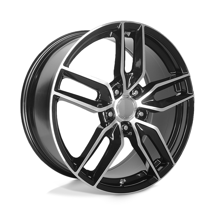 Performance Replicas Pr160 19x10 5x120.65 56 70.3 Gloss Black With Machined Spokes