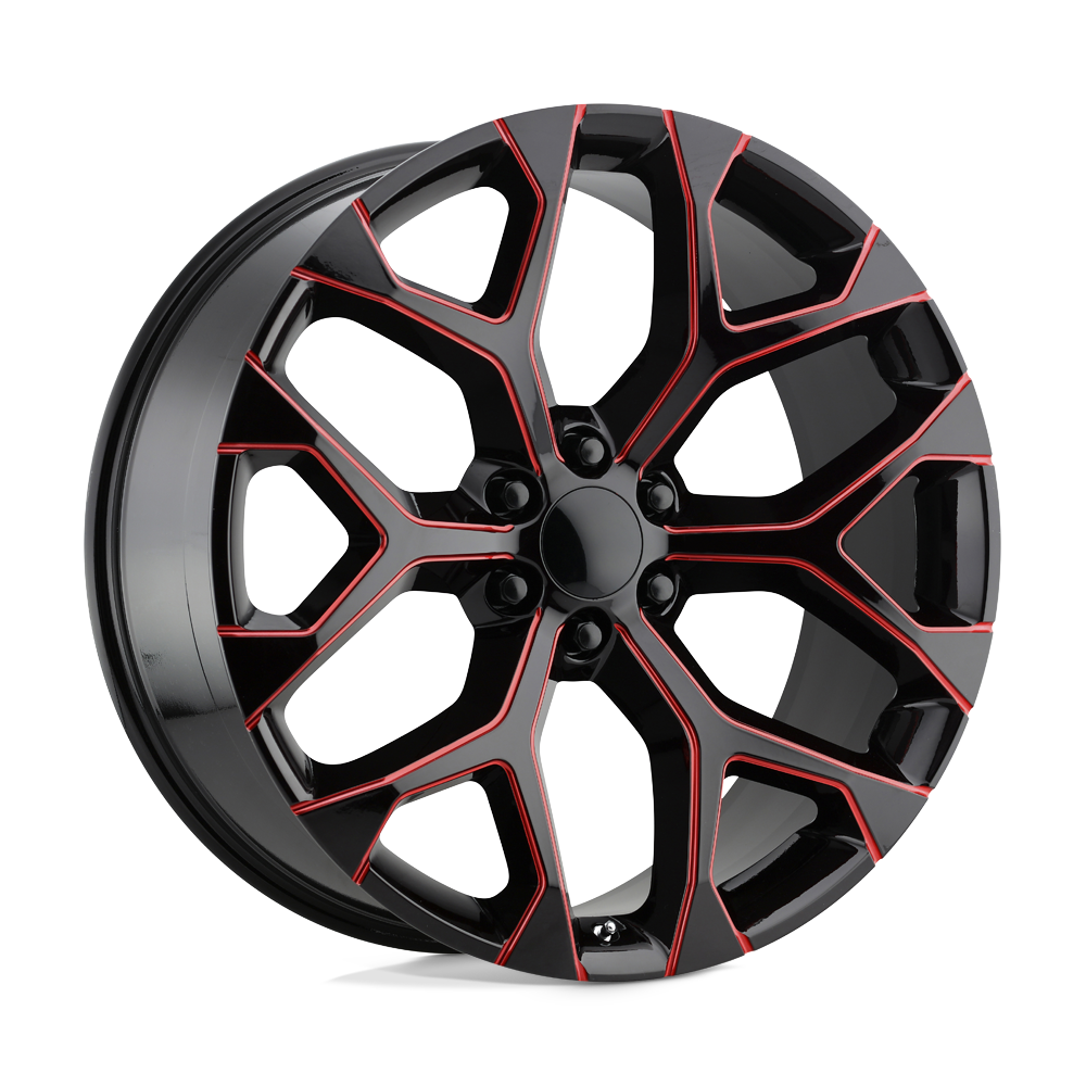 Performance Replicas Pr176 26x10 6x139.7 24 78.1 Gloss Black Red Milled