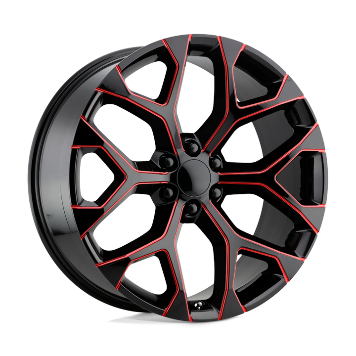 Performance Replicas Pr176 26x10 6x139.7 24 78.1 Gloss Black Red Milled