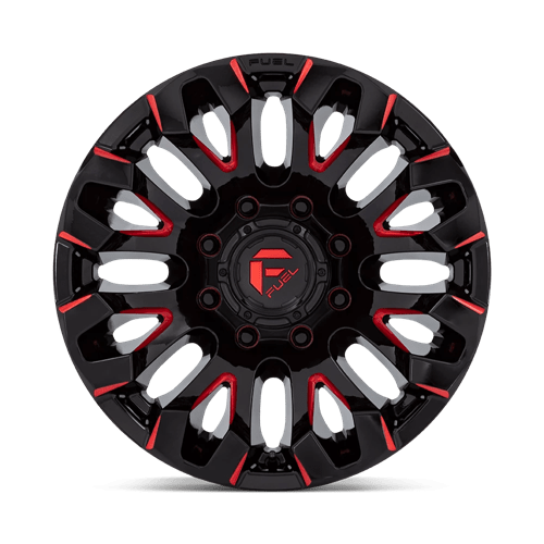 Fuel Off-Road D829 Quake 18x9 8x165.1 1 125.1 Gloss Black Milled Red Tint