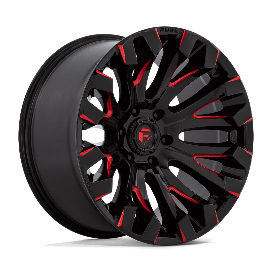 Fuel Off-Road D829 Quake 18x9 5x139.7 1 78.1 Gloss Black Milled Red Tint