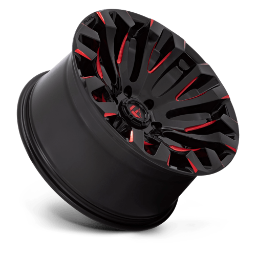 Carburant Off-Road D829 Quake 20x9 5x114.3 1 72.56 Noir Brillant Teinte Rouge Fraisé