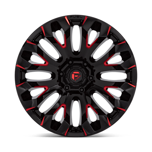 Carburant Off-Road D829 Quake 20x9 5x127 1 71,5 Noir Brillant Teinte Rouge Fraisé