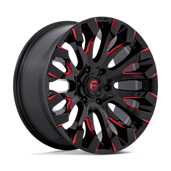 Carburant Off-Road D829 Quake 20x9 6x135 1 87.1 Noir Brillant Teinte Rouge Fraisé