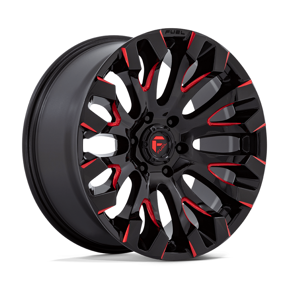 Carburant Off-Road D829 Quake 20x9 6x139.7 1 106.1 Noir Brillant Teinte Rouge Fraisé