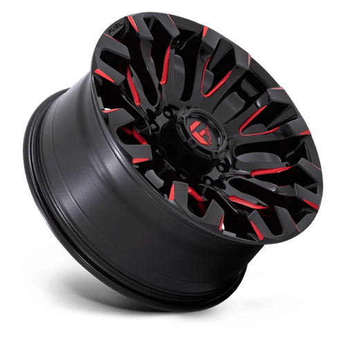 Carburant Off-Road D829 Quake 20x9 8x180 1 124.2 Noir Brillant Teinte Rouge Fraisé