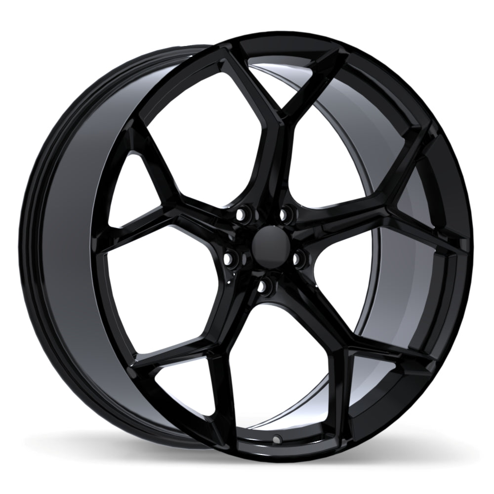 Replika R282 22x9.5 5x112mm +25 66.5mm Gloss Black (R14 Radius Seats)