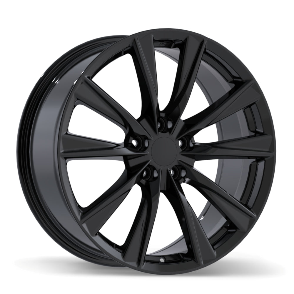 Replika R284 21x8.0 5x114.3mm +40 60.1mm Gloss Black (R14 Radius Seats)