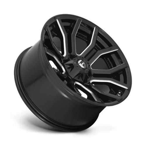 CARBURANT TOUT-TERRAIN D711 RAGE 20X10 6X135 / 6X139.7 -18 106.1 NOIR BRILLANT FRAISÉ