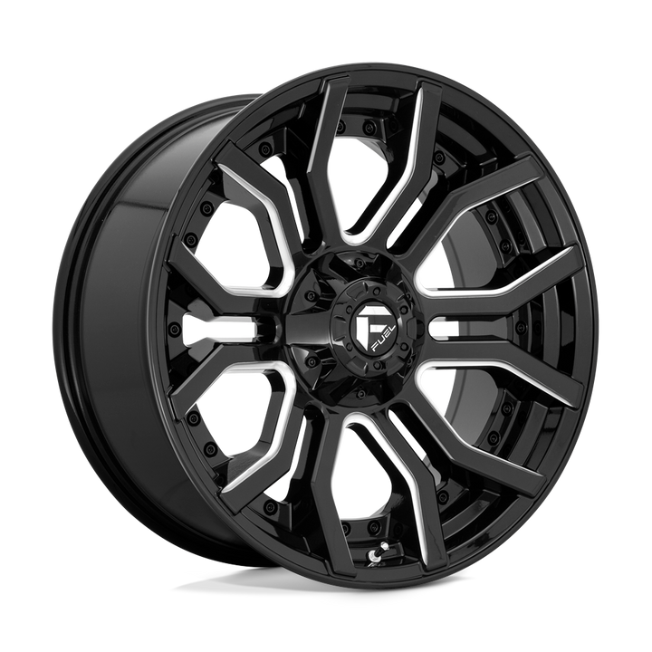 CARBURANT TOUT-TERRAIN D711 RAGE 20X9 5X127 / 5X139.7 1 87.1 NOIR BRILLANT FRAISÉ